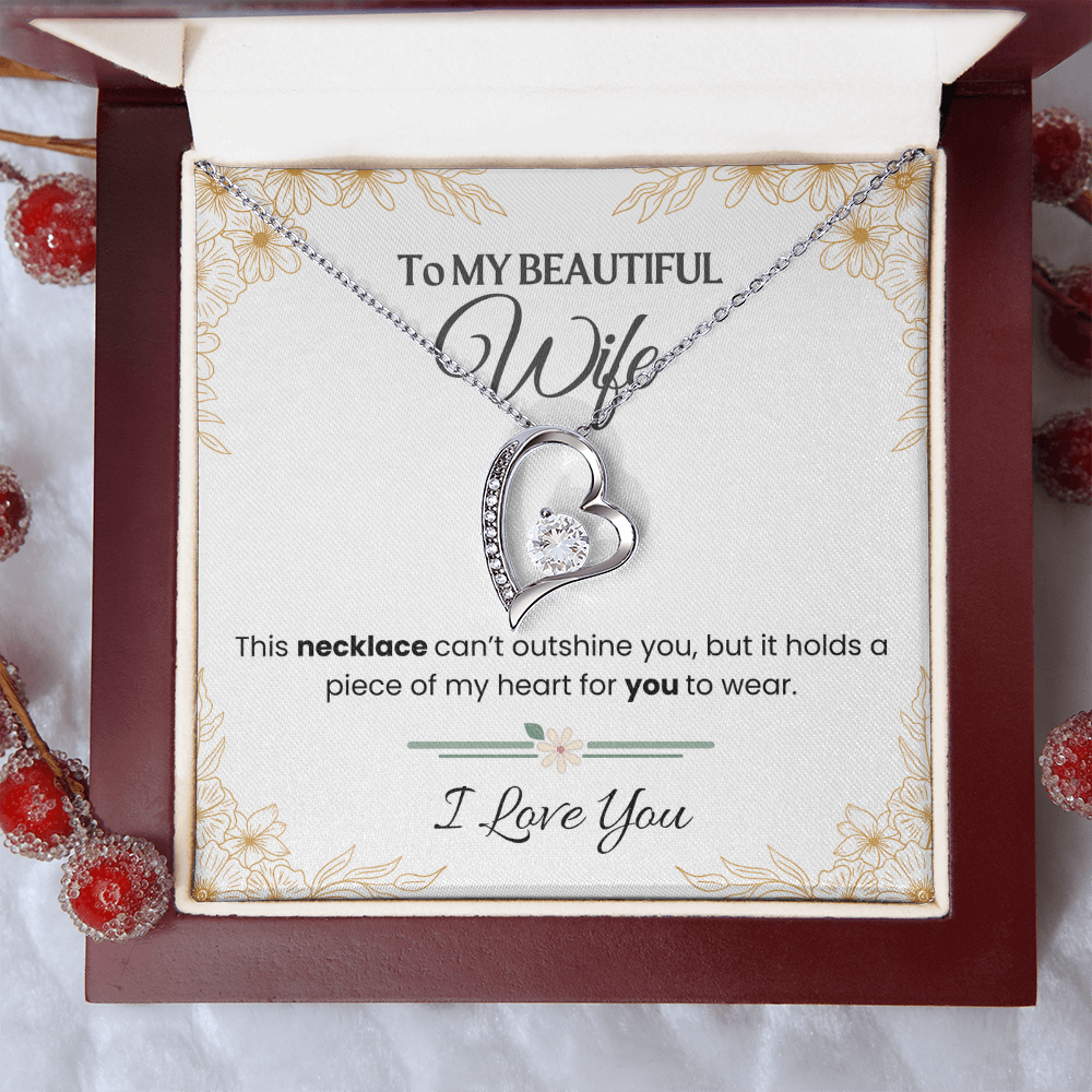 To My Beautiful Wife - Forever Love Necklace Gift Set