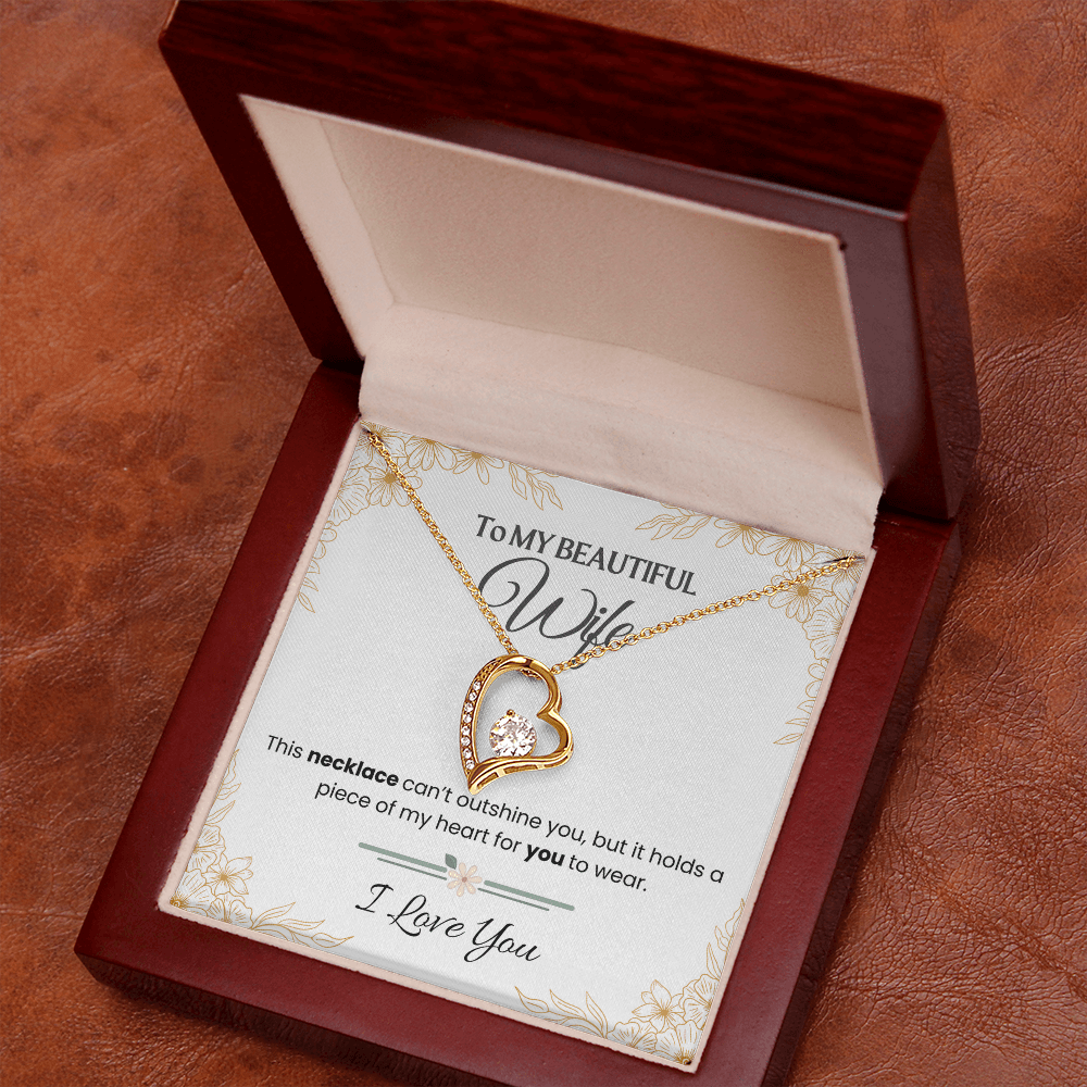 To My Beautiful Wife - Forever Love Necklace Gift Set