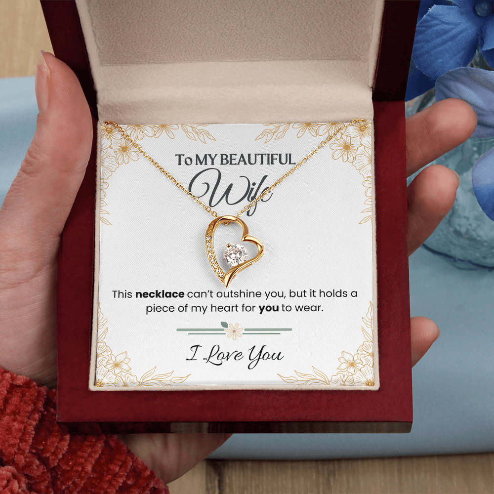 To My Beautiful Wife - Forever Love Necklace Gift Set
