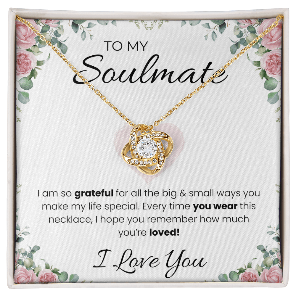 To My Soulmate - Love Knot Necklace Gift Set