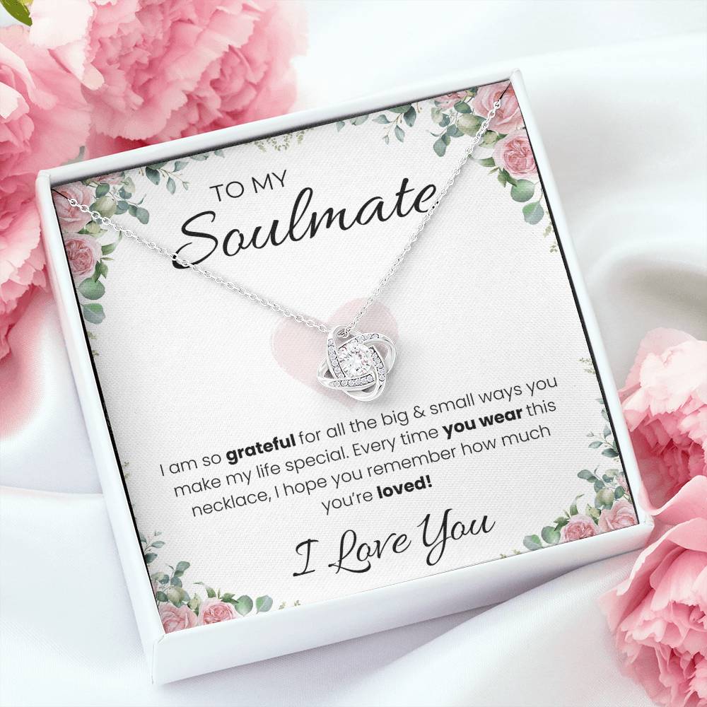 To My Soulmate - Love Knot Necklace Gift Set
