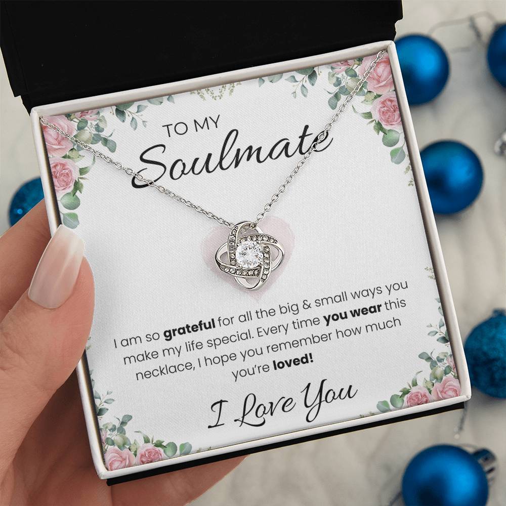 To My Soulmate - Love Knot Necklace Gift Set
