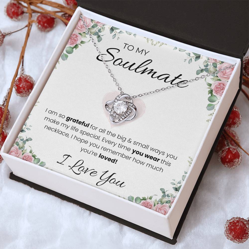 To My Soulmate - Love Knot Necklace Gift Set
