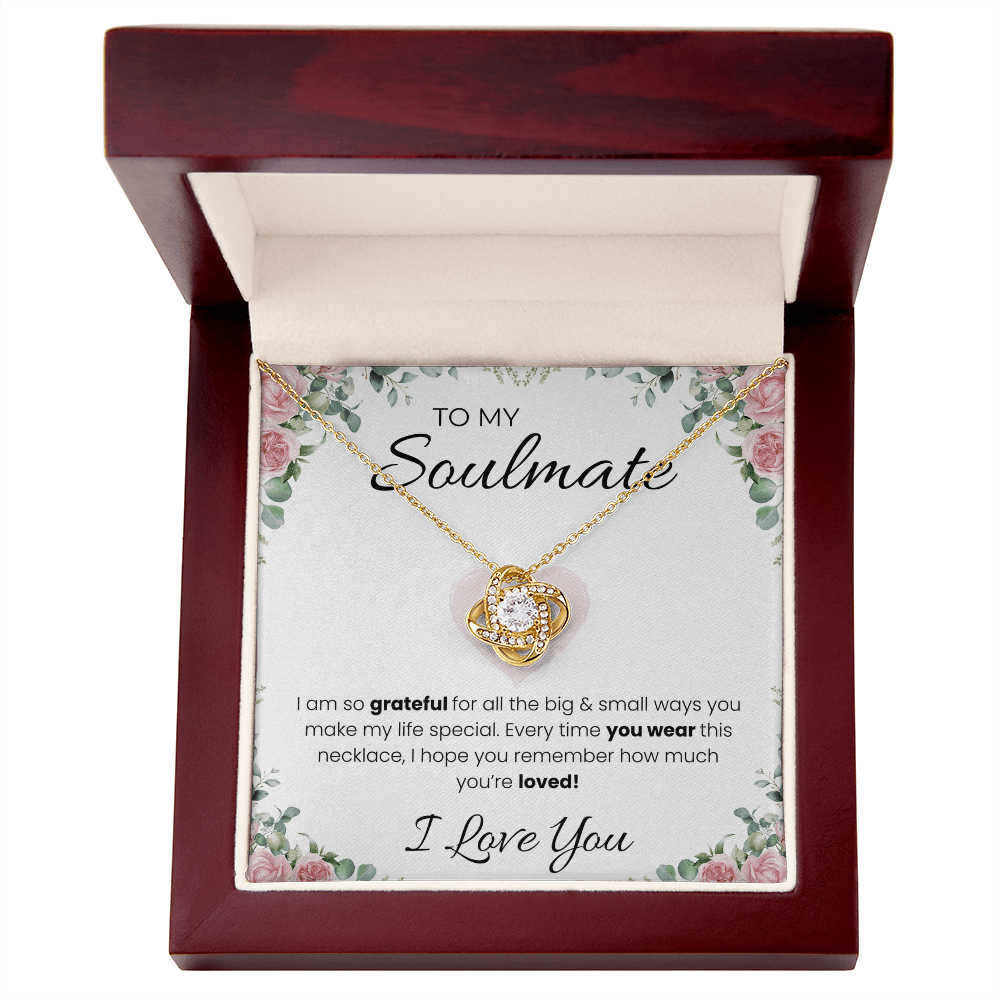 To My Soulmate - Love Knot Necklace Gift Set