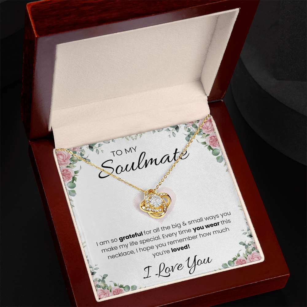 To My Soulmate - Love Knot Necklace Gift Set