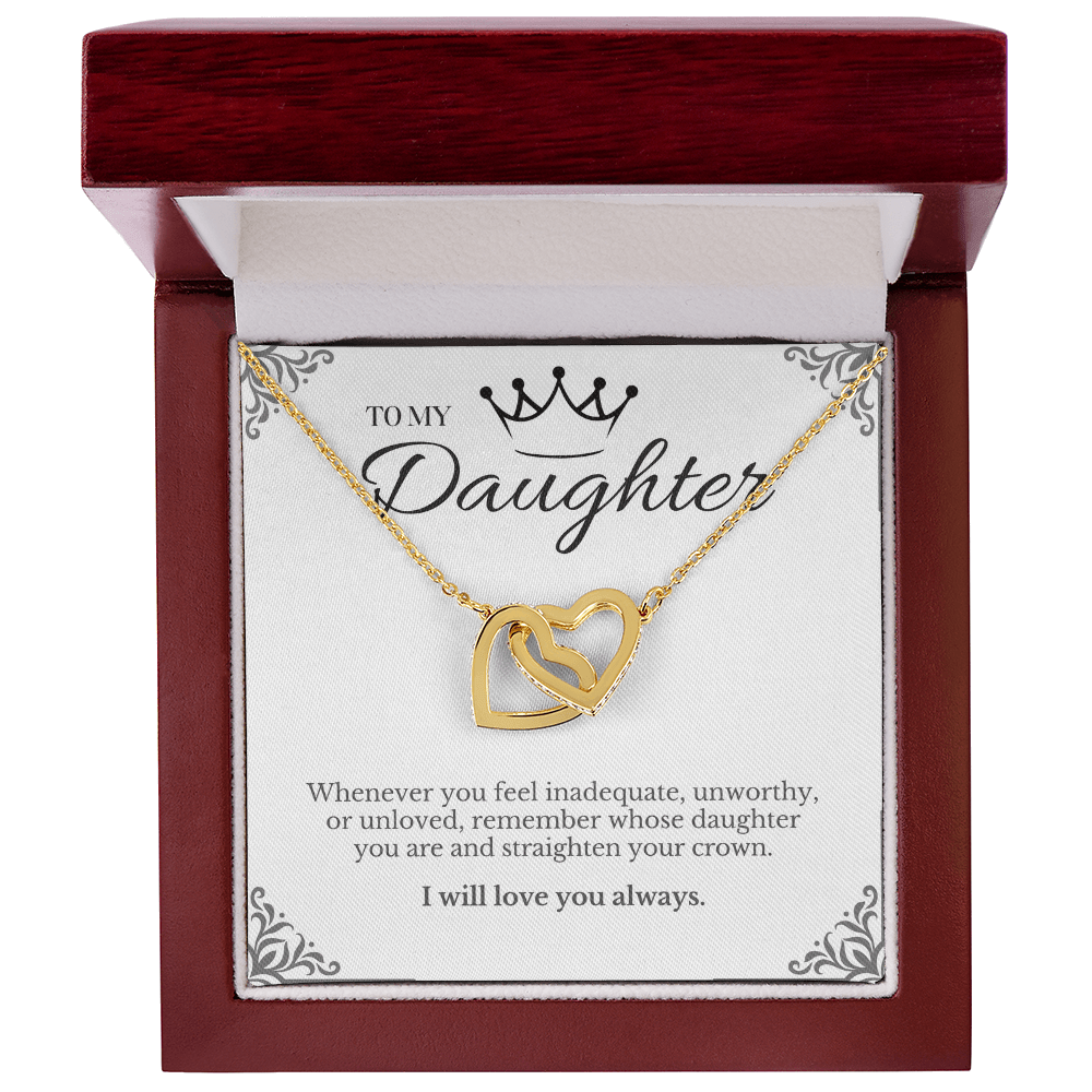 To My Daughter - nterlocking Hearts Necklace Gift Set