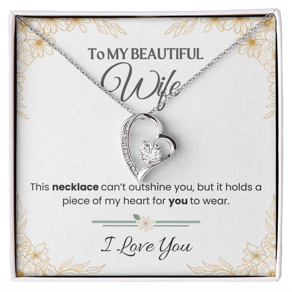 To My Beautiful Wife - Forever Love Necklace Gift Set