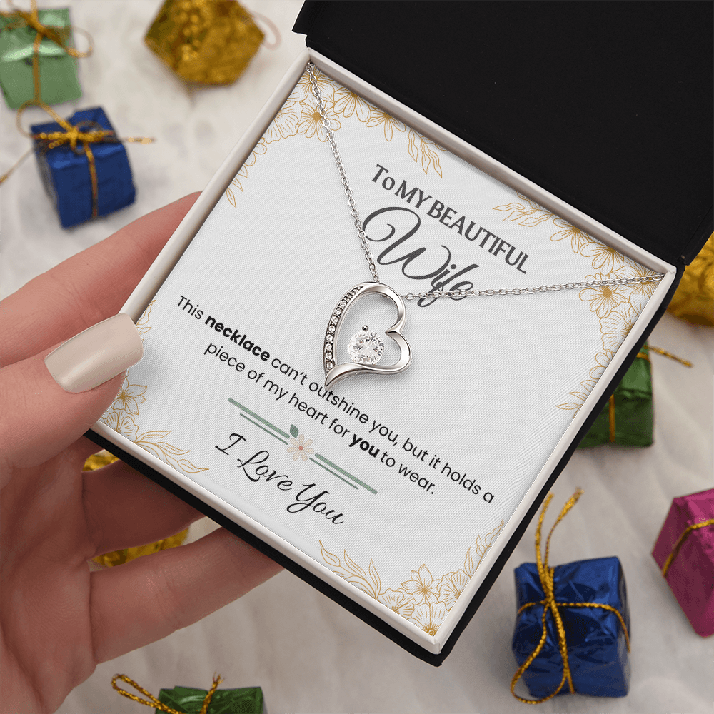 To My Beautiful Wife - Forever Love Necklace Gift Set