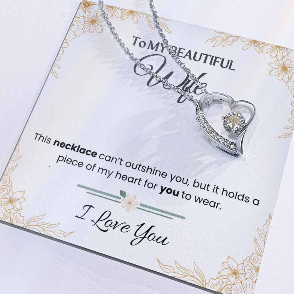 To My Beautiful Wife - Forever Love Necklace Gift Set
