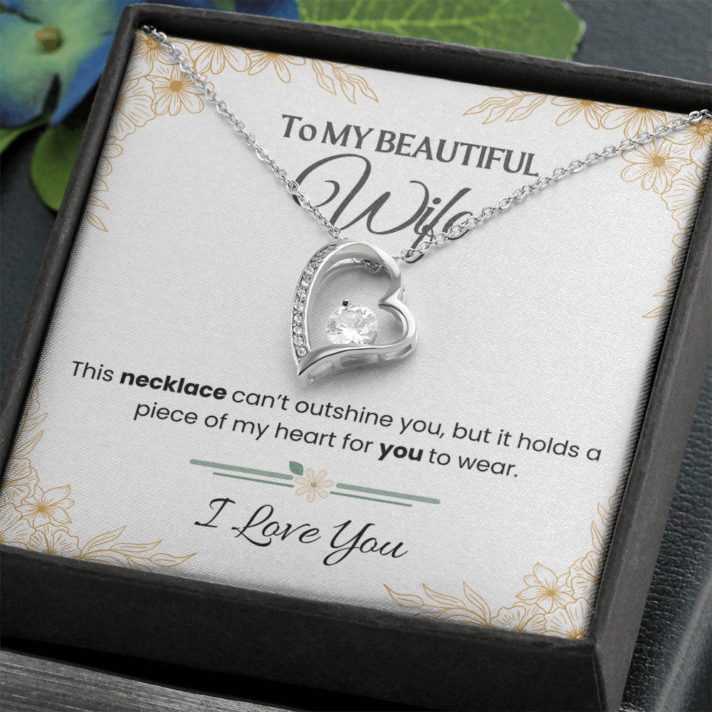 To My Beautiful Wife - Forever Love Necklace Gift Set