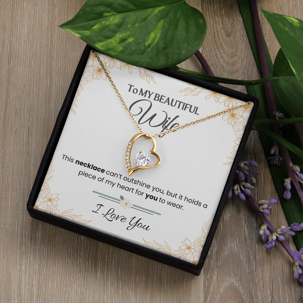 To My Beautiful Wife - Forever Love Necklace Gift Set