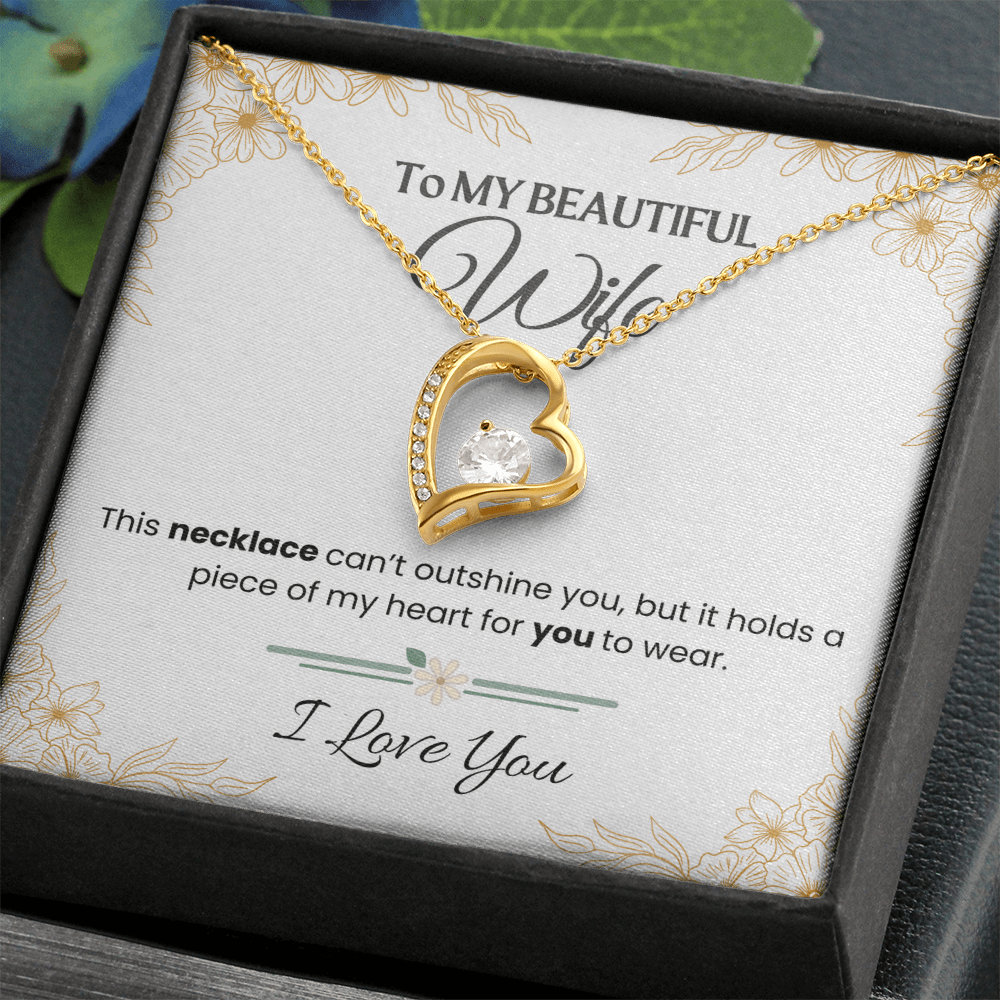To My Beautiful Wife - Forever Love Necklace Gift Set