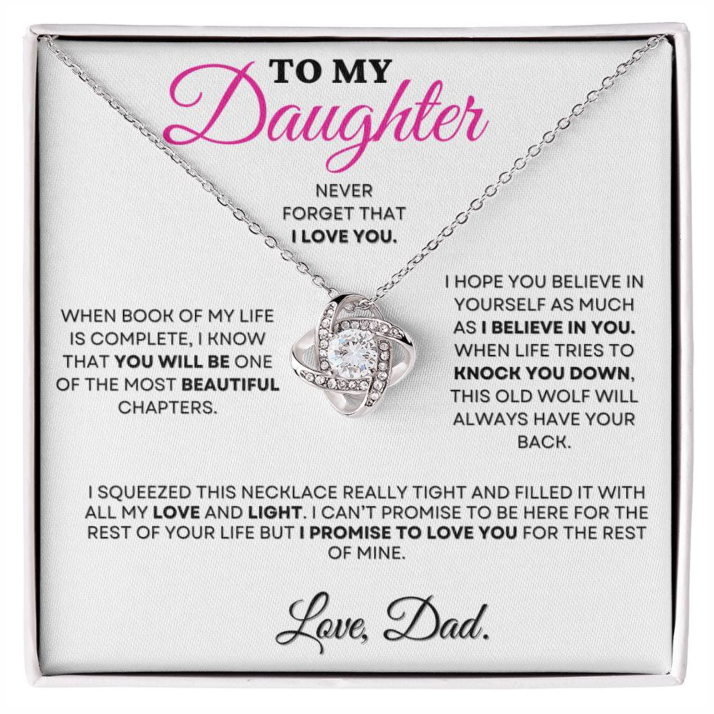 To My Daughter - Never Forget I Love You.